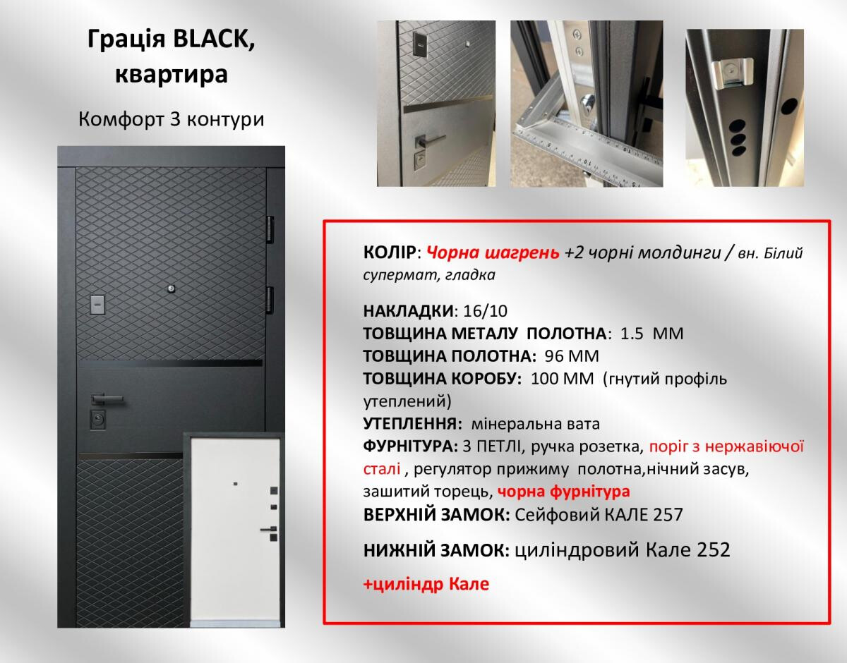 Входные двери REDFORT Комфорт "Грация BLACK" квартира фото 9 | Соло Дверь