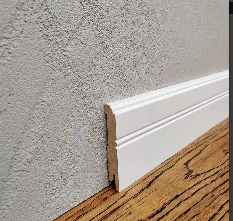 Плінтус підлоговий  MDF Білий  LightForm 80мм RAL 9003 фабрики KLUCHUK фото 1 | Соло Двері