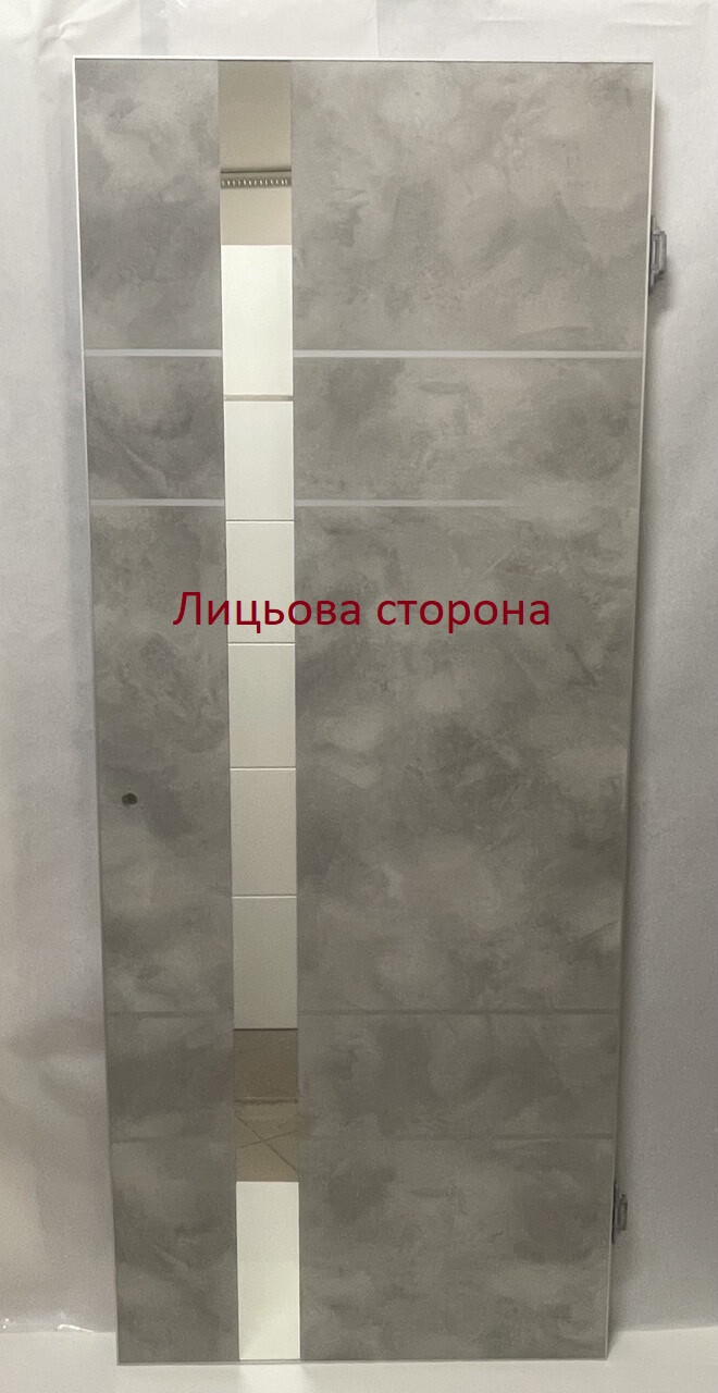 Двері міжкімнатні Папа Карло Плато  PL-10 бетон сірий/ PL-07шовк капучино з коробкой фото 5 | Соло Двері
