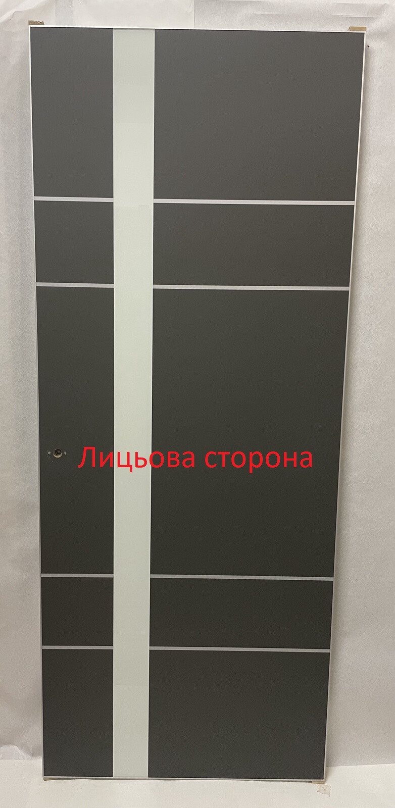 Двері міжкімнатні Папа Карло Плато  PL-10 шовк графіт/ PL-08 шовк капучино з коробкой фото 5 | Соло Двері
