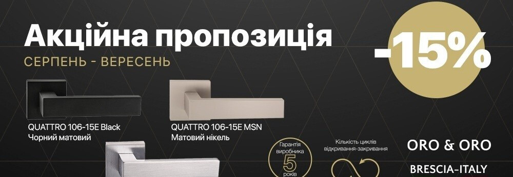 🔥 -15% ручки ORO&ORO фото 1 | Соло Дверь